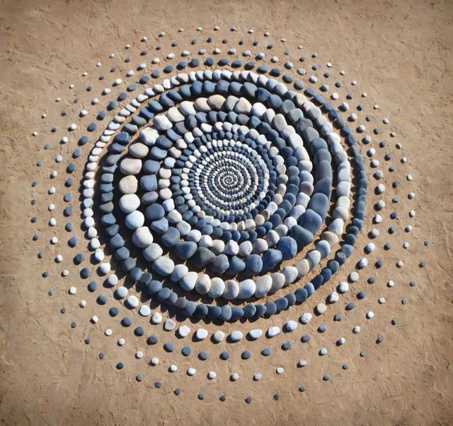 太壮观国外大神用简单的石头拼出千变万化的图案