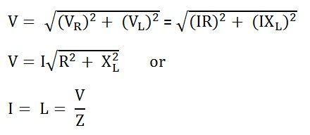 phasor diagram of the rl series circuit