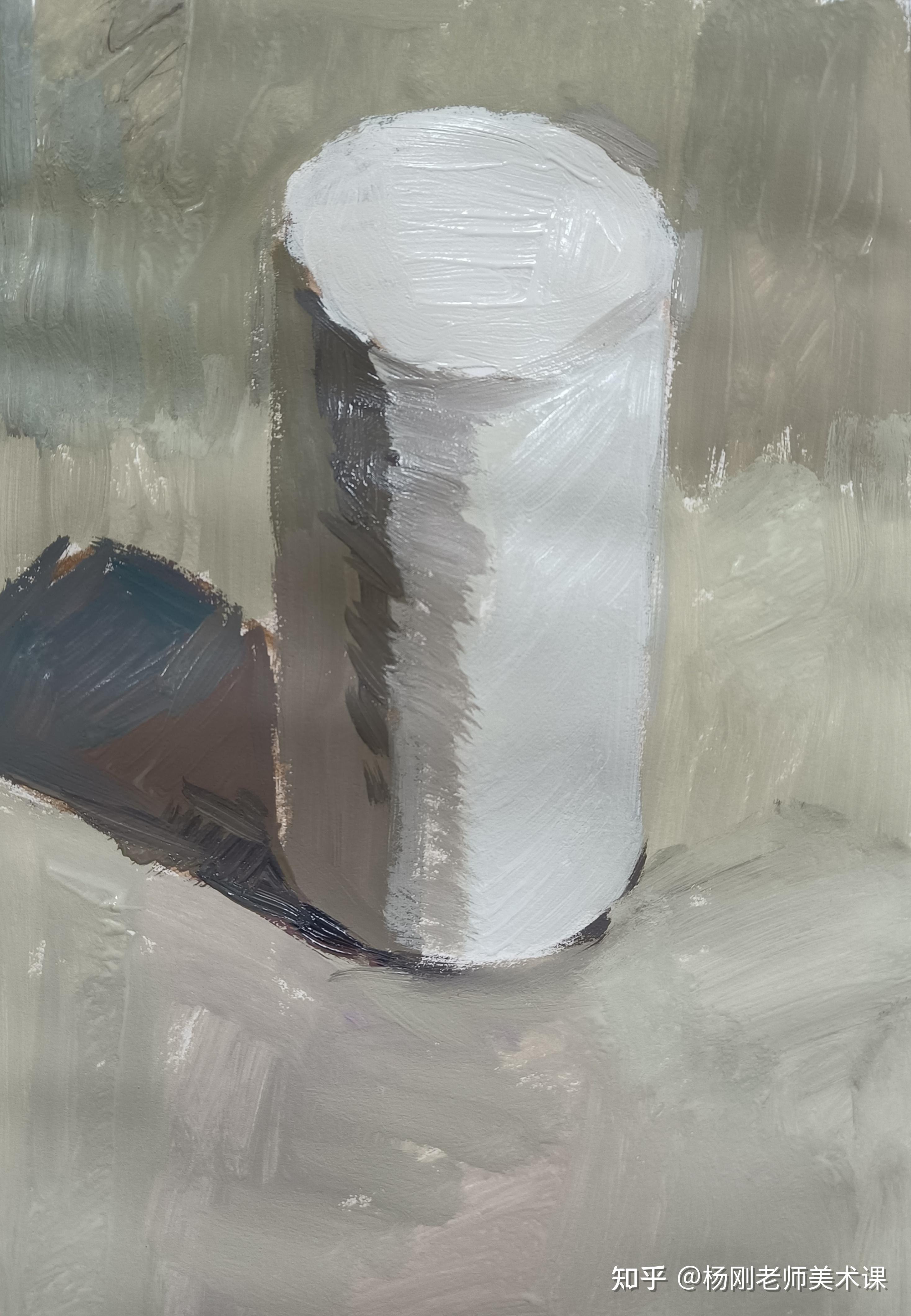 水粉圆柱体画法步骤