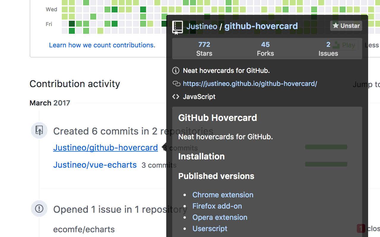 GitHub Hovercard v1.0.1 - 知乎