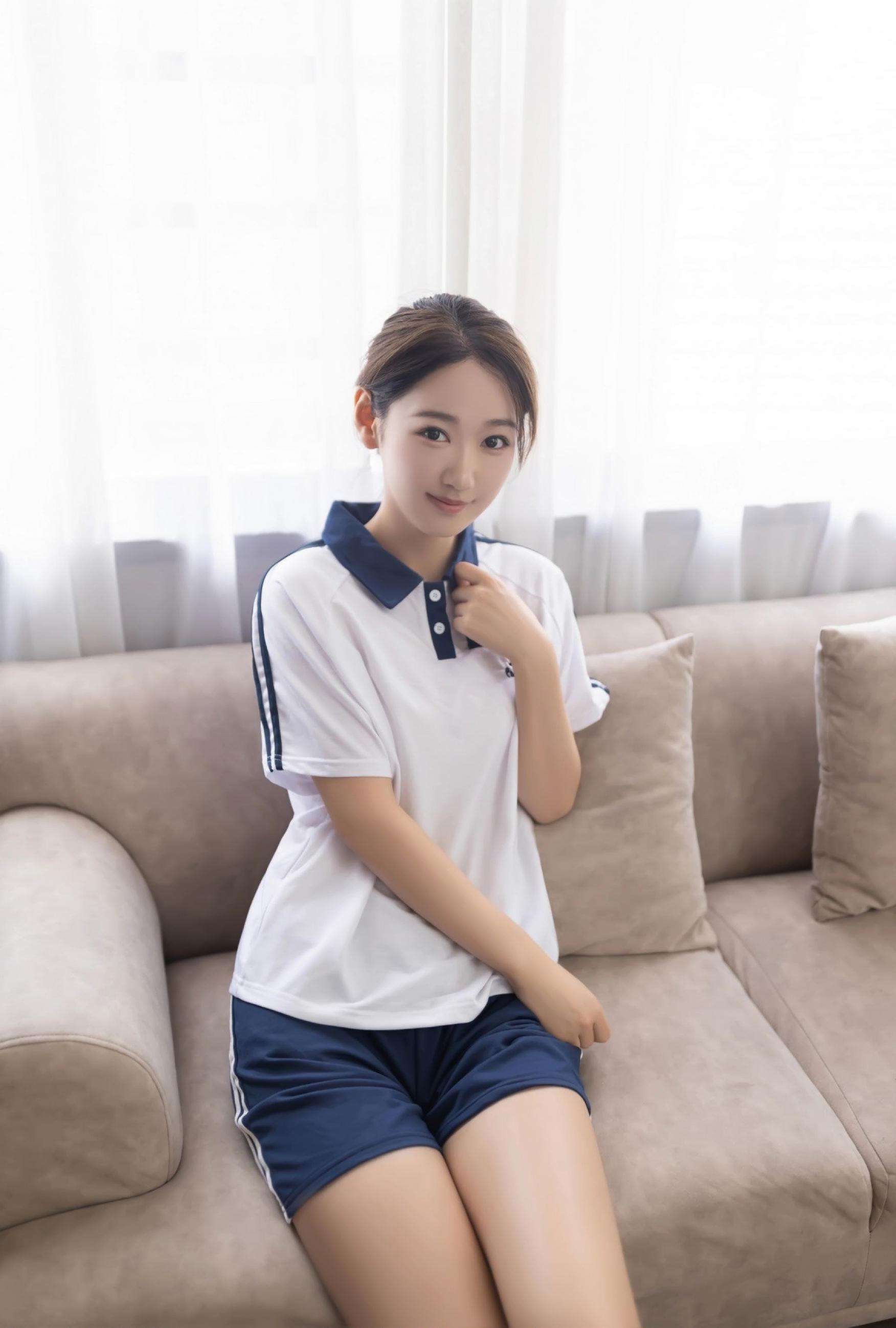 唐安琪校服写真,小清新白棉袜让你沉醉其中,性感大长腿引爆眼球