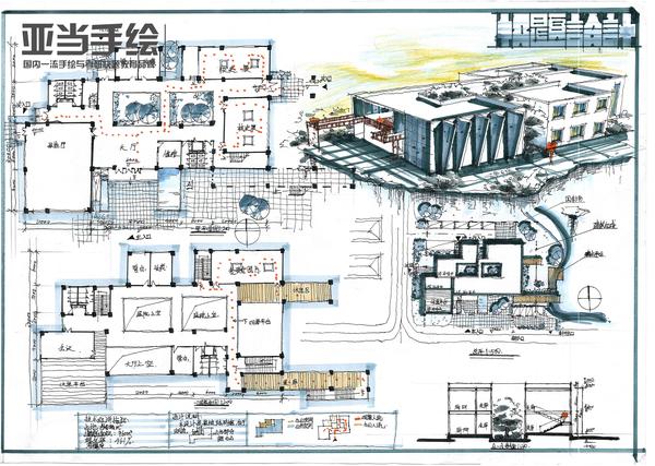 「设计手绘」考研建筑快题手绘经验分享 - 知乎