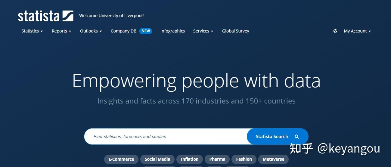 如何使用statista数据库? - 知乎