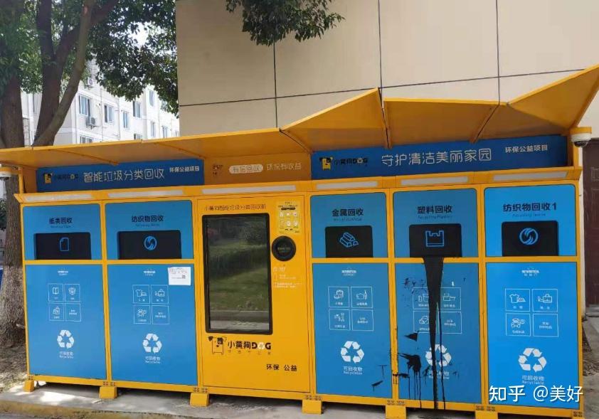 中植系小黄狗智能垃圾分类柜进小区小区环保靠大家