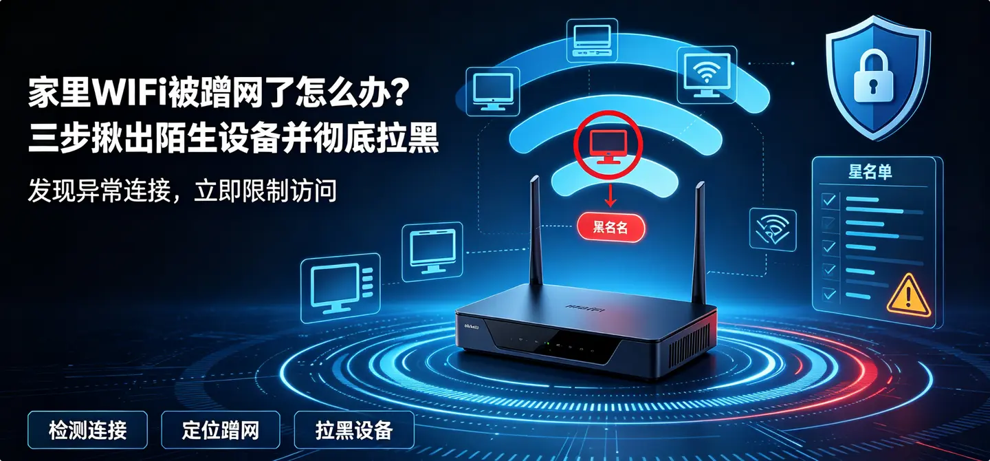 家里WiFi被蹭网了怎么办?三步揪出陌生设备并彻底拉黑 | 乐福网
