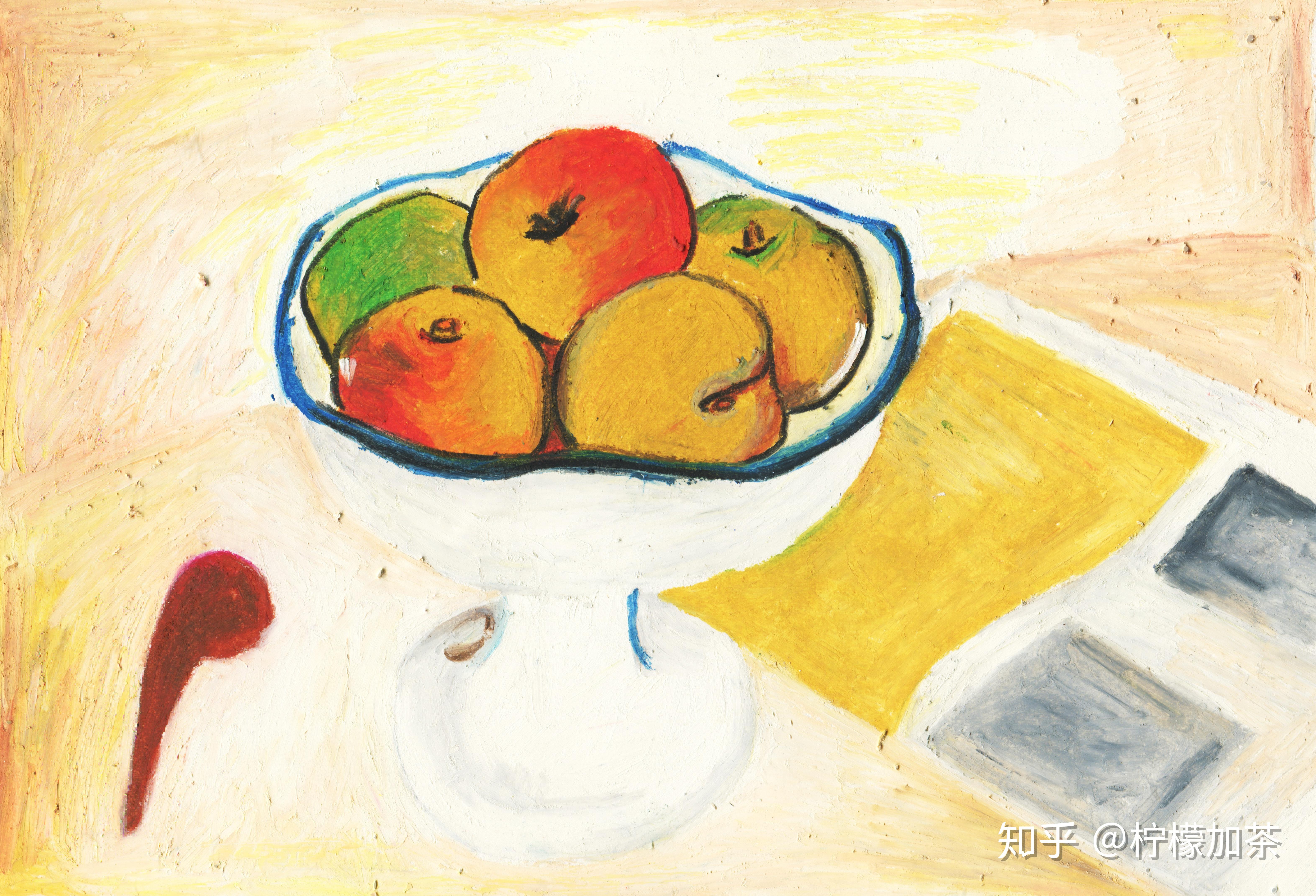 油画棒画名画:#潘玉良-时报烟斗和盘果 - 知乎