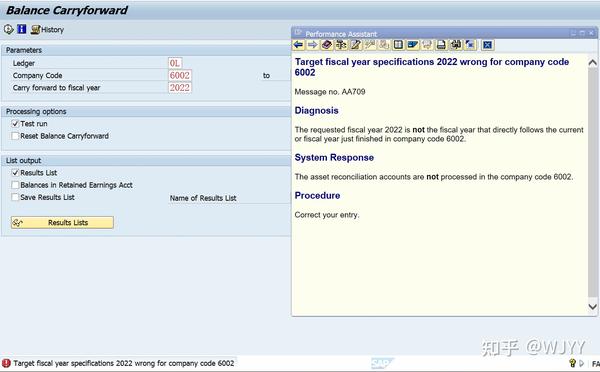 S4版本下FAGLGVTR结转余额报错AA709导致无法打开资产会计年度 - 知乎
