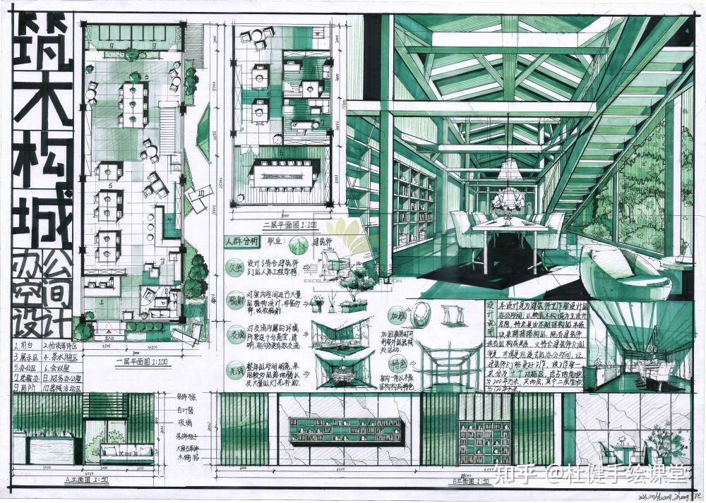 室内考研 | 办公空间设计|学生作品 - 知乎