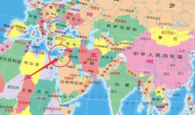 以色列位于西亚巴勒斯坦地区,地中海的东南方向;亚洲西部,亚,非,欧三