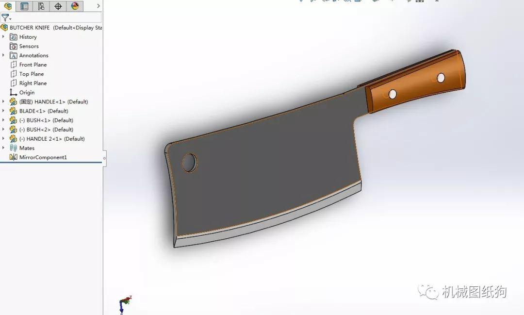 生活艺术 普通菜刀模型3d图纸 solidworks设计 知乎