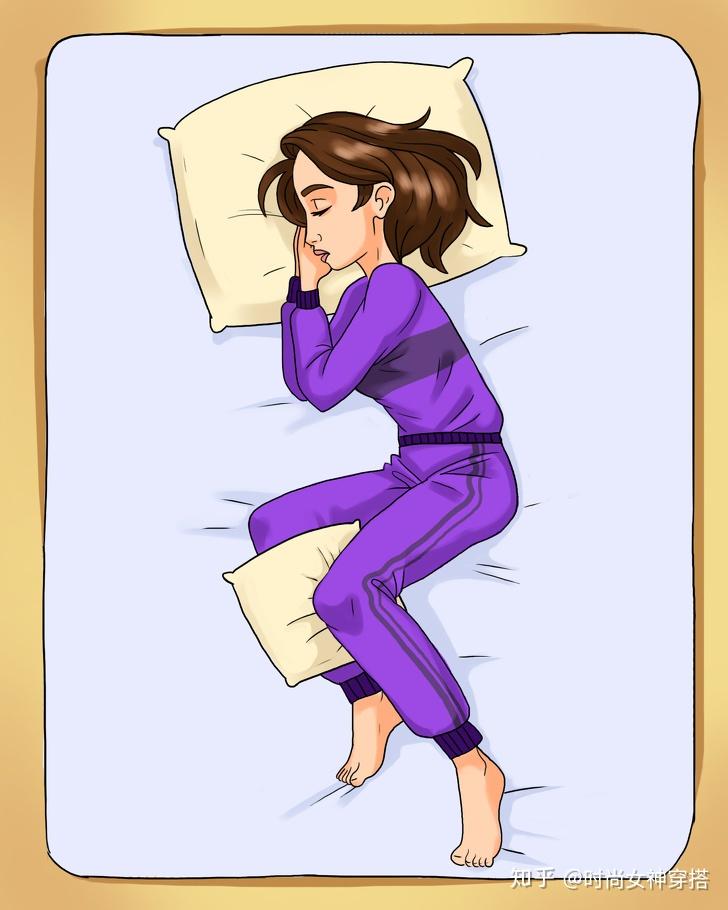 女性侧卧睡觉正确姿势图片
