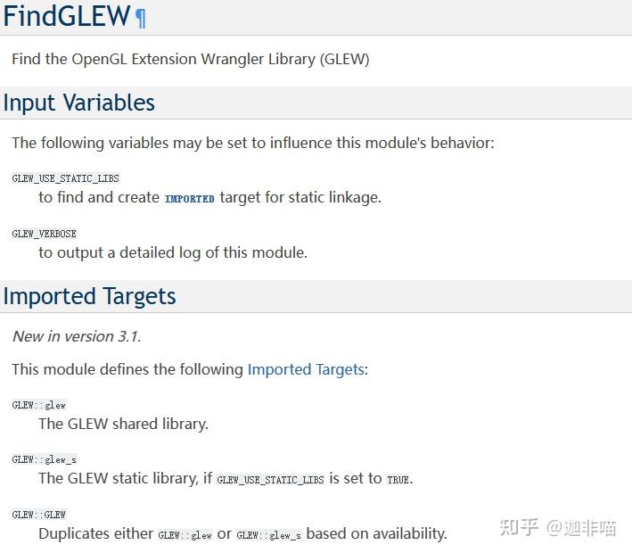 Gleww GLEW+CMake+打印信息简单测试 - 知乎