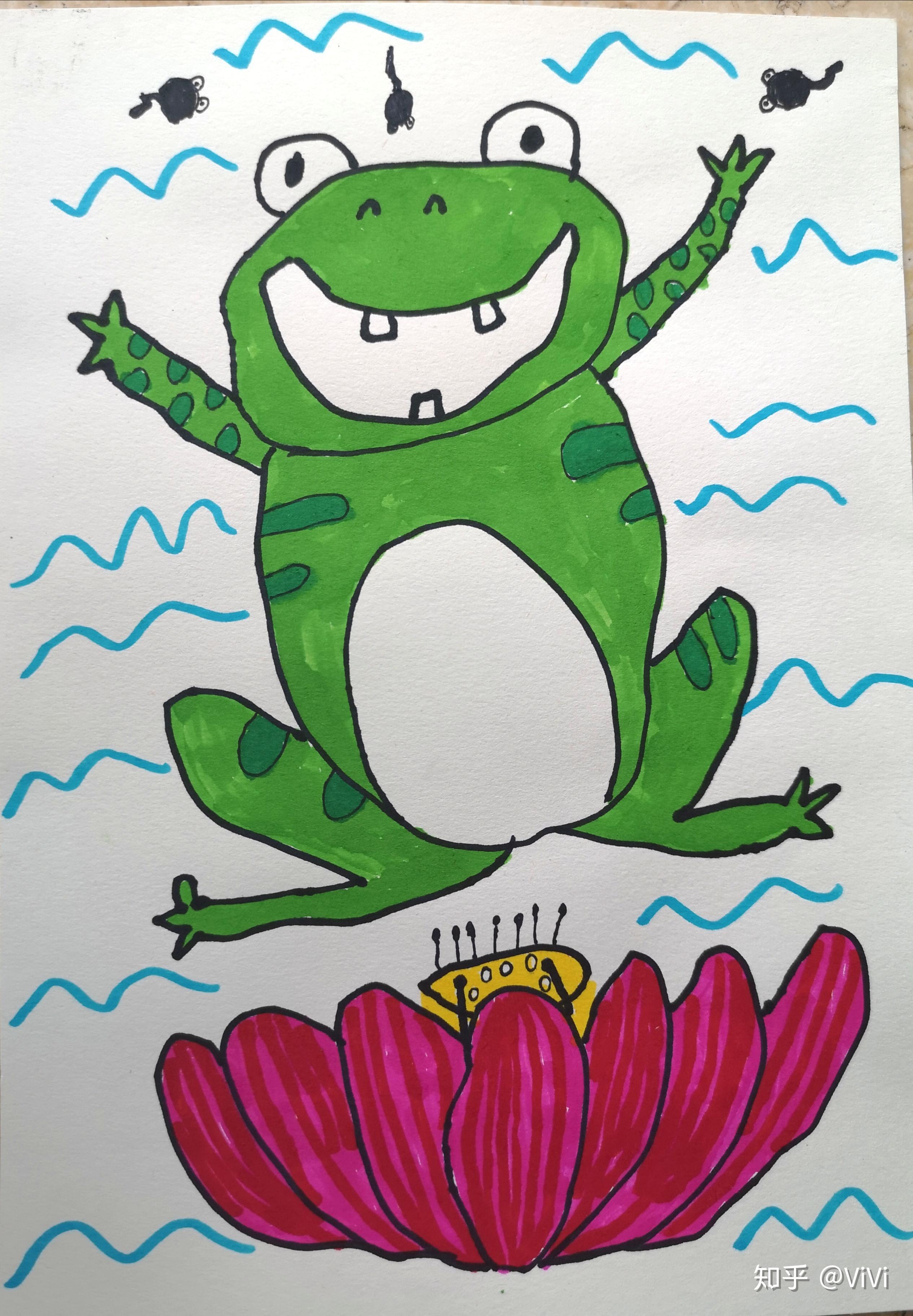 《井底下的小青蛙》儿童插画|插画|儿童插画|Monkey阿冷 - 原创作品 - 站酷 (ZCOOL)