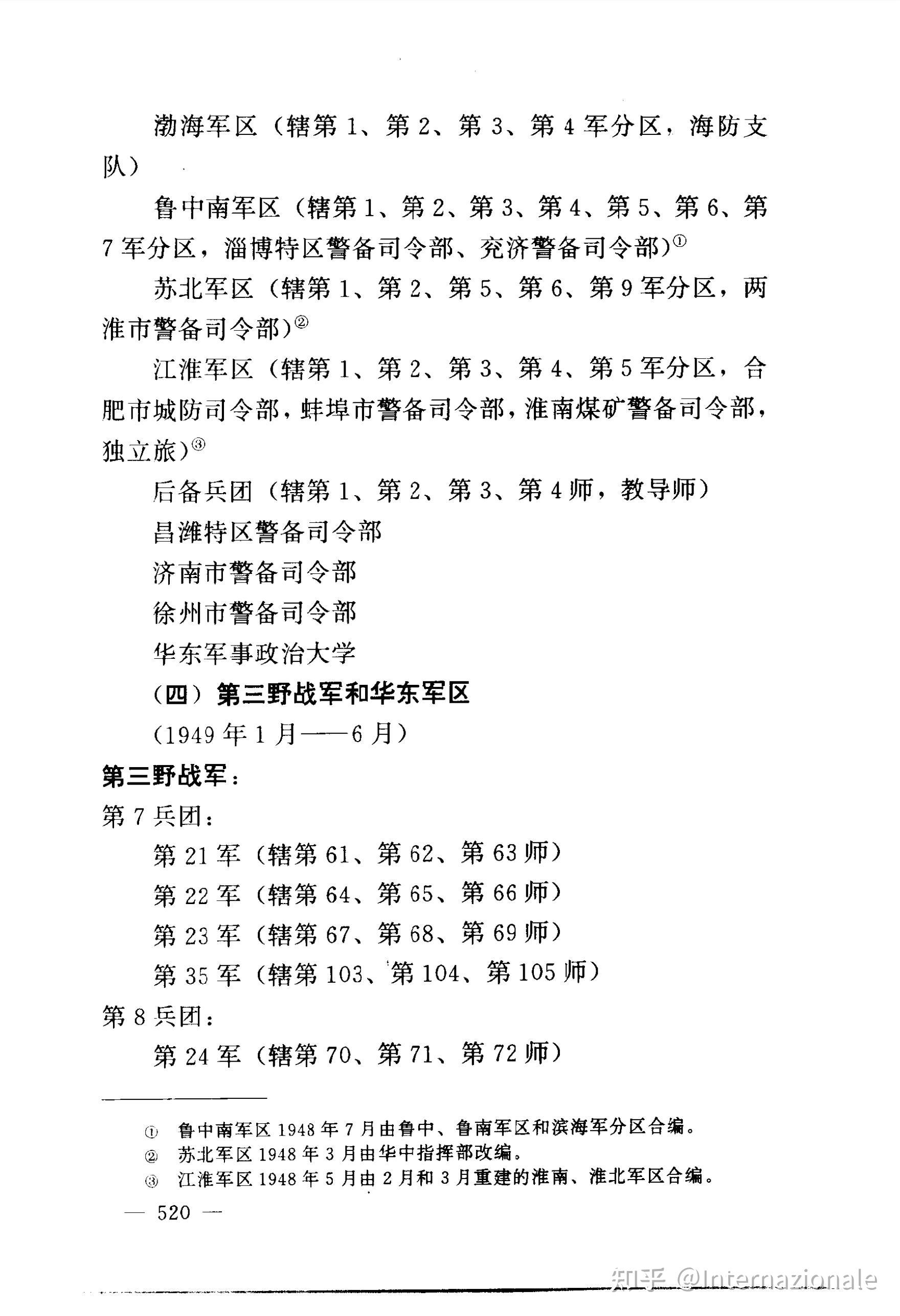 第三野战军战斗序列