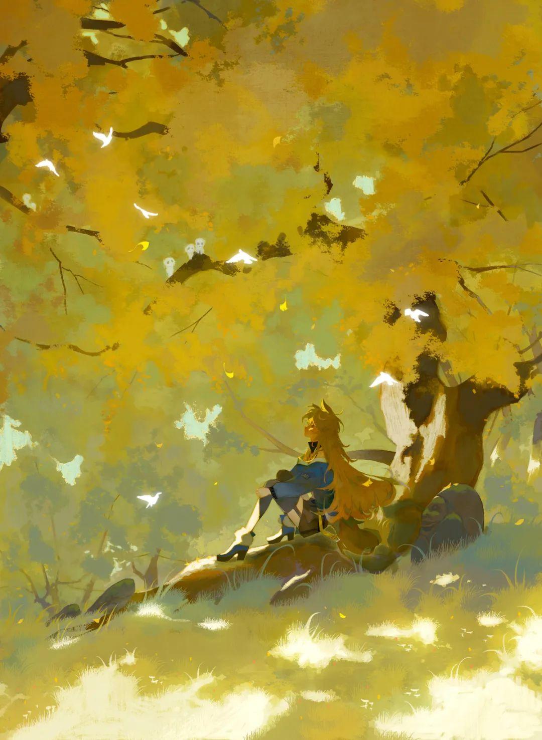 麦子自留地夏树摇曳林中鹿邂逅于光影的氛围里王国推荐作者