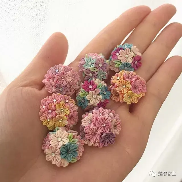 diy细工之微型和风花饰品,生活中佩戴最合适不过了