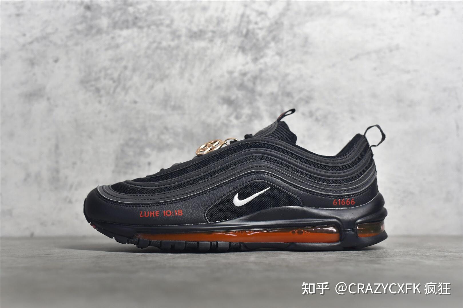 耐克联名 mschf x lil nas air max 97 jesus shoes 3m 黑圣水撒旦全