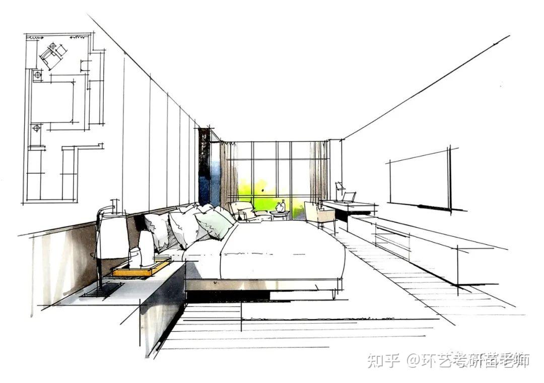 环艺室内 | 卧室马克笔效果图步骤分解 - 知乎