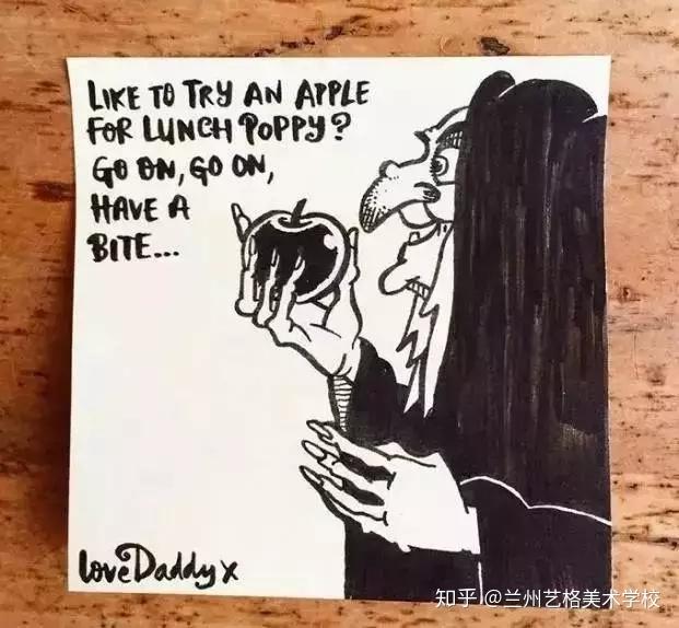 有个会画画的暖心老爸吃饭都会更香为了让女儿吃饭