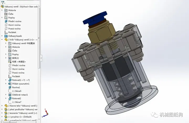 工程機械vacuumventiltable真空模塊3d圖紙solidworks設計