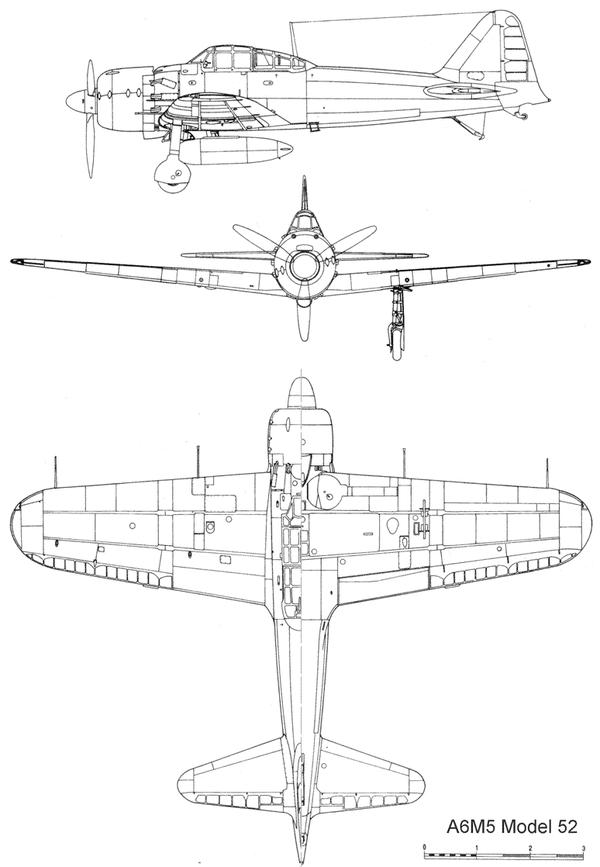 二战日本a6m5 零式52型 舰载战斗机 盟军代号 齐克