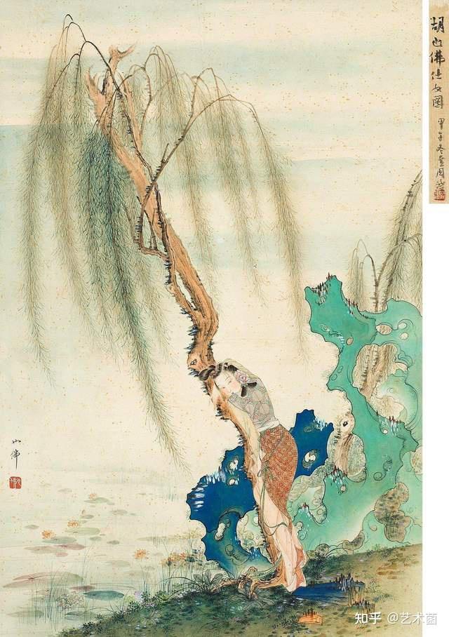 胡也佛的仕女画:细腻笔触下的生命之美 - 知乎