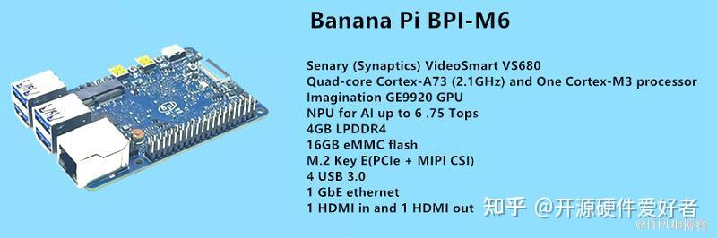 香蕉派BPI-M6 采用深蕾半导体VS680芯片设计，板载4G LPDDR4和16G eMMC存储 - 知乎