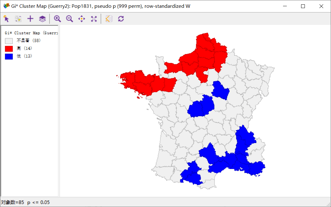 geoda分析1geoda空间相关性分析