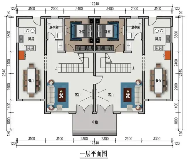 三层新中式兄弟双拼别墅效果图,30套农村双拼农村自建房别墅 - 知乎