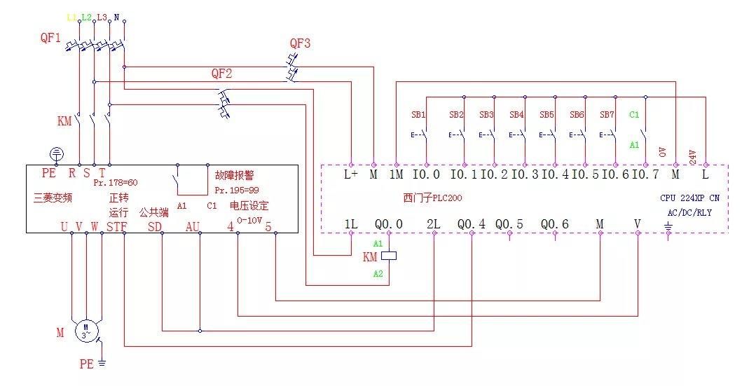 西门子1217c接线图图片