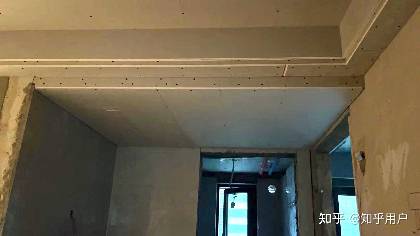 石膏板与方块石膏板连接通用施工图-华建工艺学会