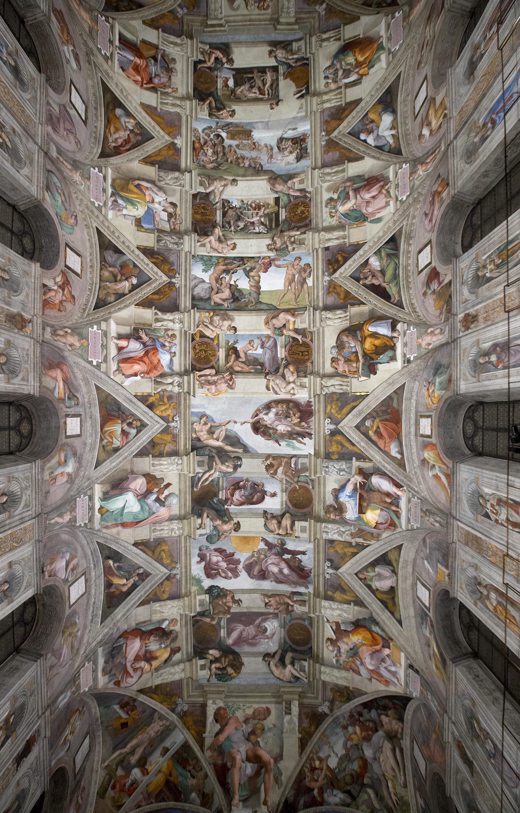 米开朗基罗和他创作的西斯廷礼拜堂天顶巨幅湿壁画《创世纪》大概内容及过程 - 知乎