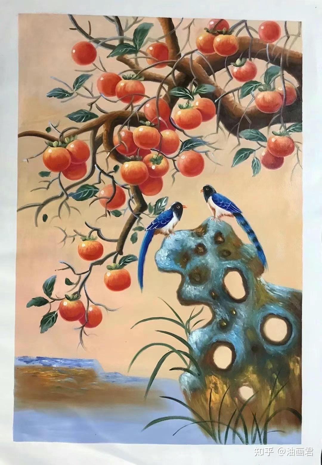 手绘油画绘画事事如意艺术装饰画