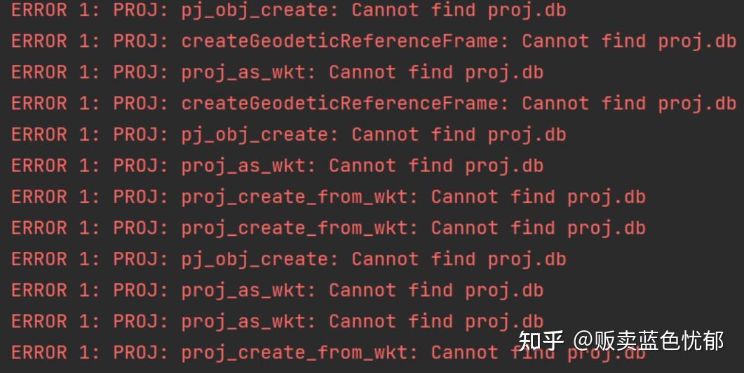 Python gdal proj pj obj create cannot find proj db 