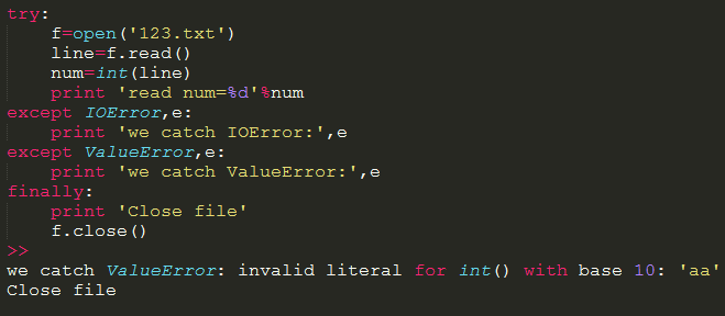 精选2个小实例,带你轻松了解Python异常处理