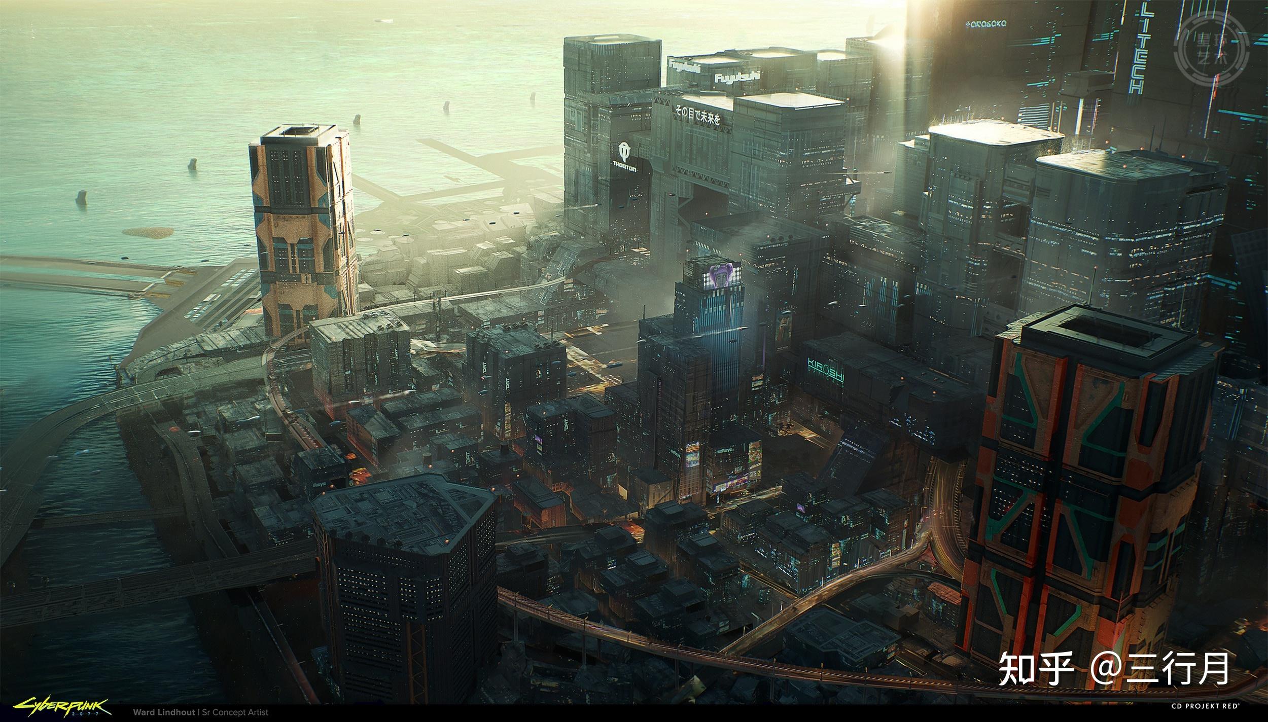 简单从公司广场的设计看赛博朋克2077的游戏城市