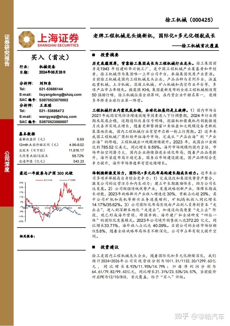 徐工机械研究报告:老牌工程机械龙头焕新机,国际化+多元化领航成长 - 知乎
