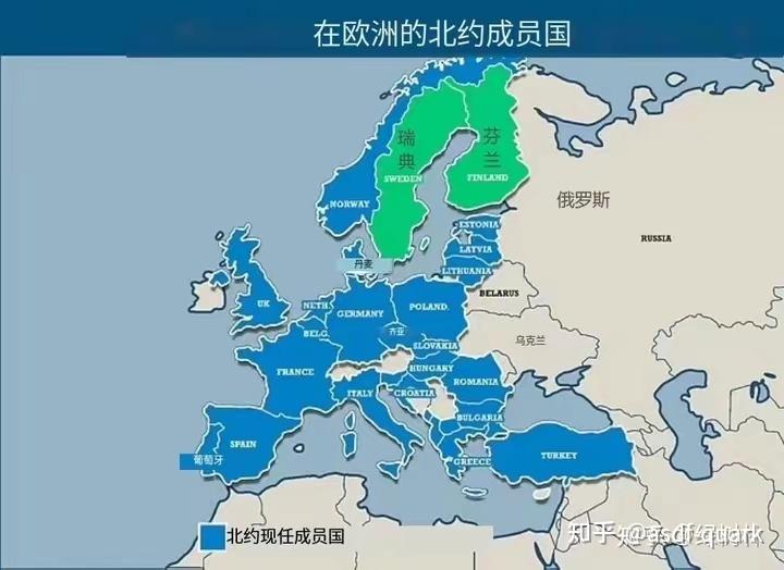 欧洲北约国家地图图片