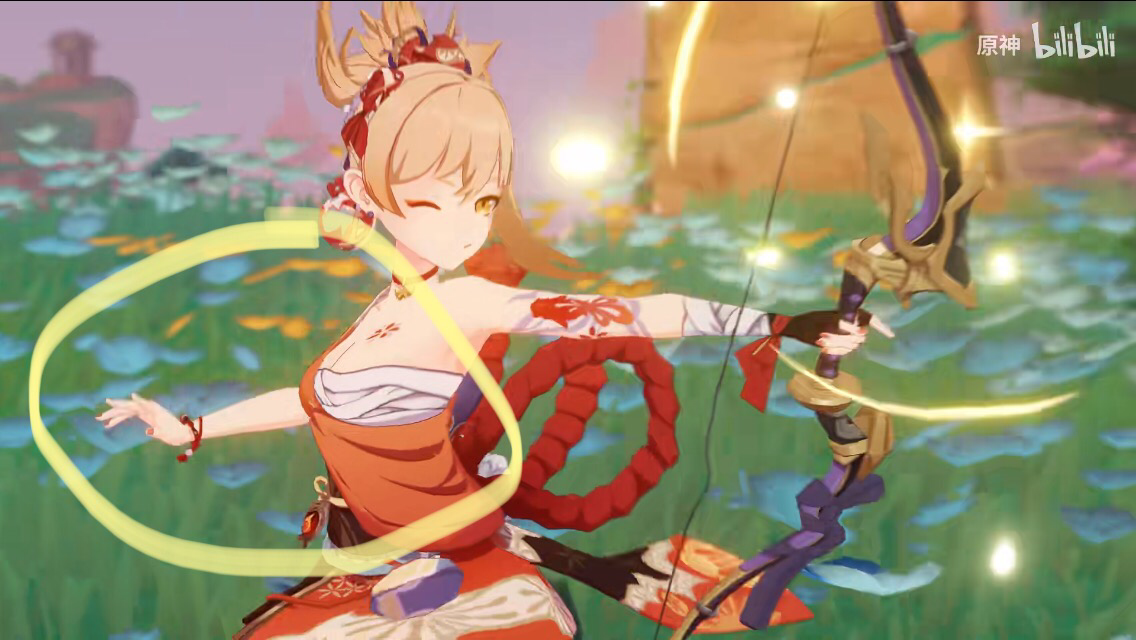 游戏原神里每个弓箭角色射箭动作都一样吗