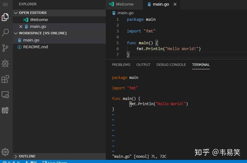 visual studio code linux terminal