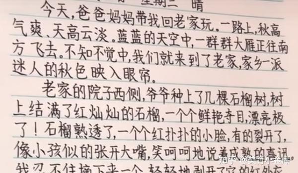 三年级学霸日常练字,字迹工整,端庄秀气,堪比"印刷体"