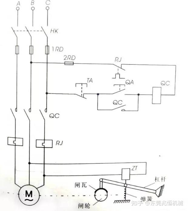 电磁抱闸制动控制