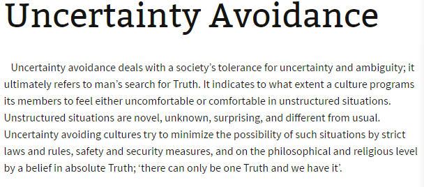 如何理解uncertaintyavoidance不确定性规避