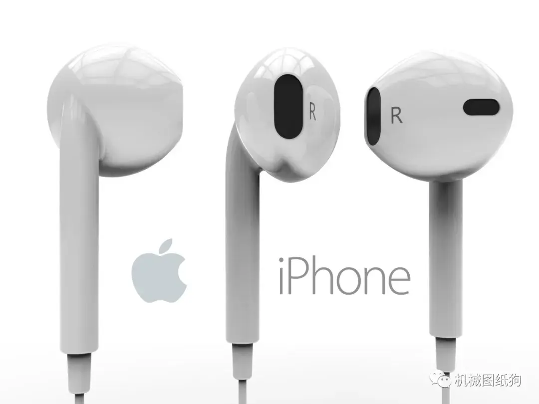 生活艺术iphoneearphones单个耳机模型solidworks设计附stepigs