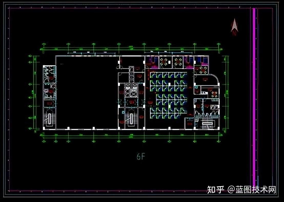 办公楼CAD室内设计方案，办公空间装修布局CAD图纸 - 知乎