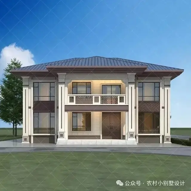 3月份最新新款二层中式！30套占地130平二层农村新中式自建房别墅 - 知乎