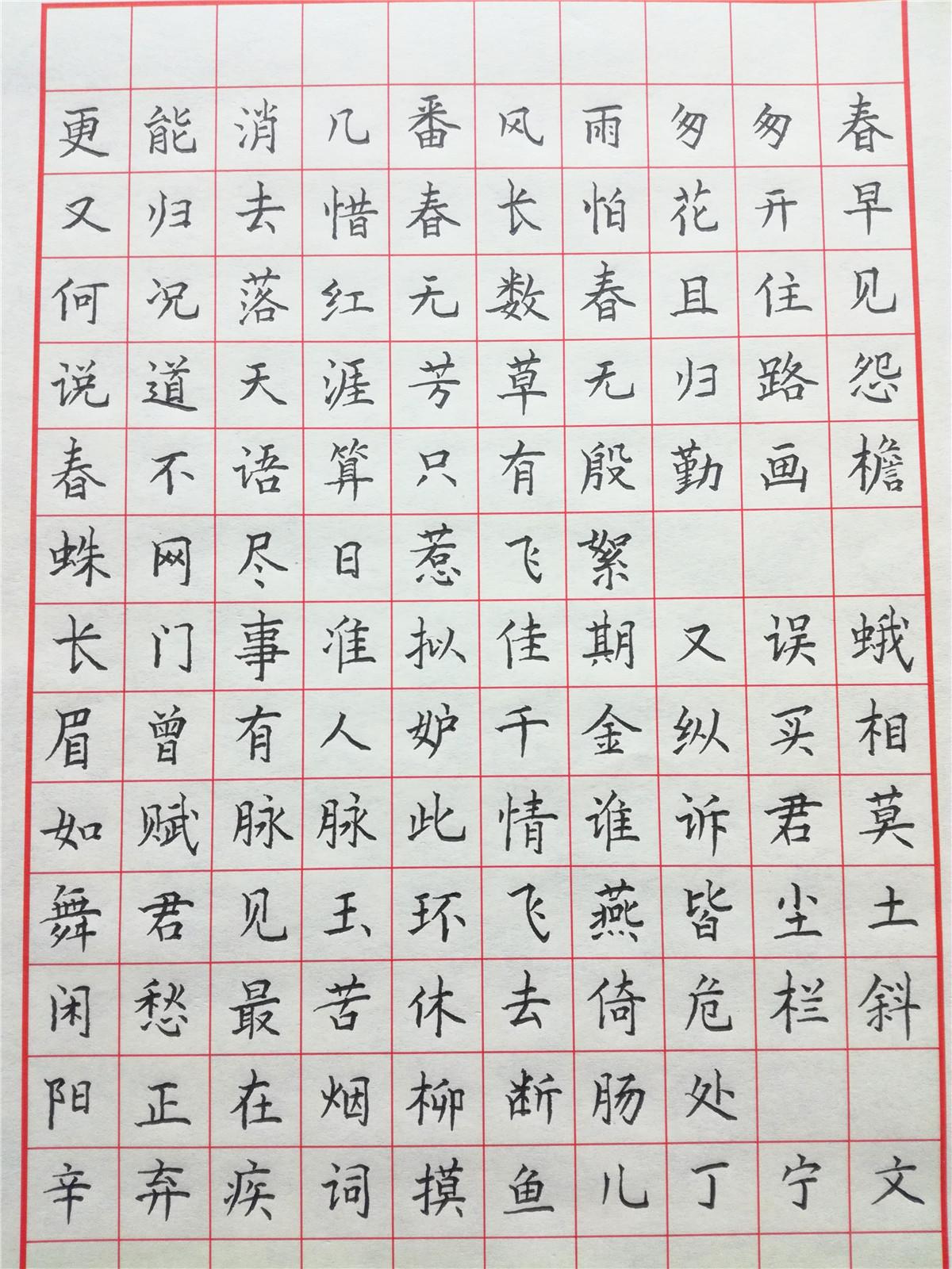 辛弃疾《摸鱼儿》手写钢笔字笔友钢笔书法习作欣赏