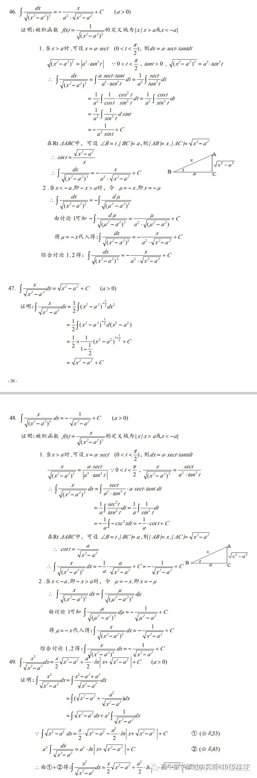 积分表:127个公式的推导 - 知乎