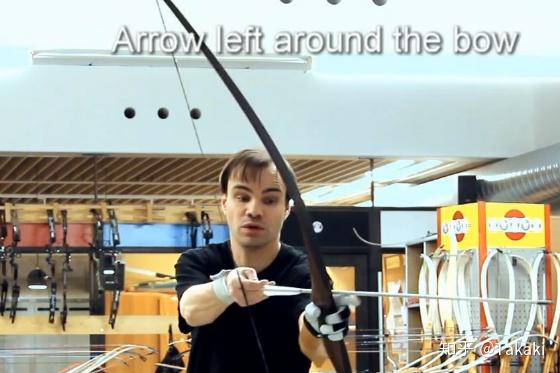 弓箭搭在食指上