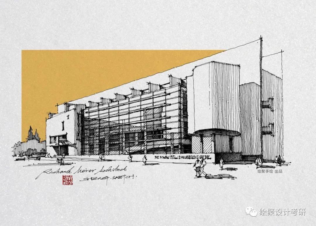 致敬经典|建筑手绘草图—理查德·迈耶 - 知乎